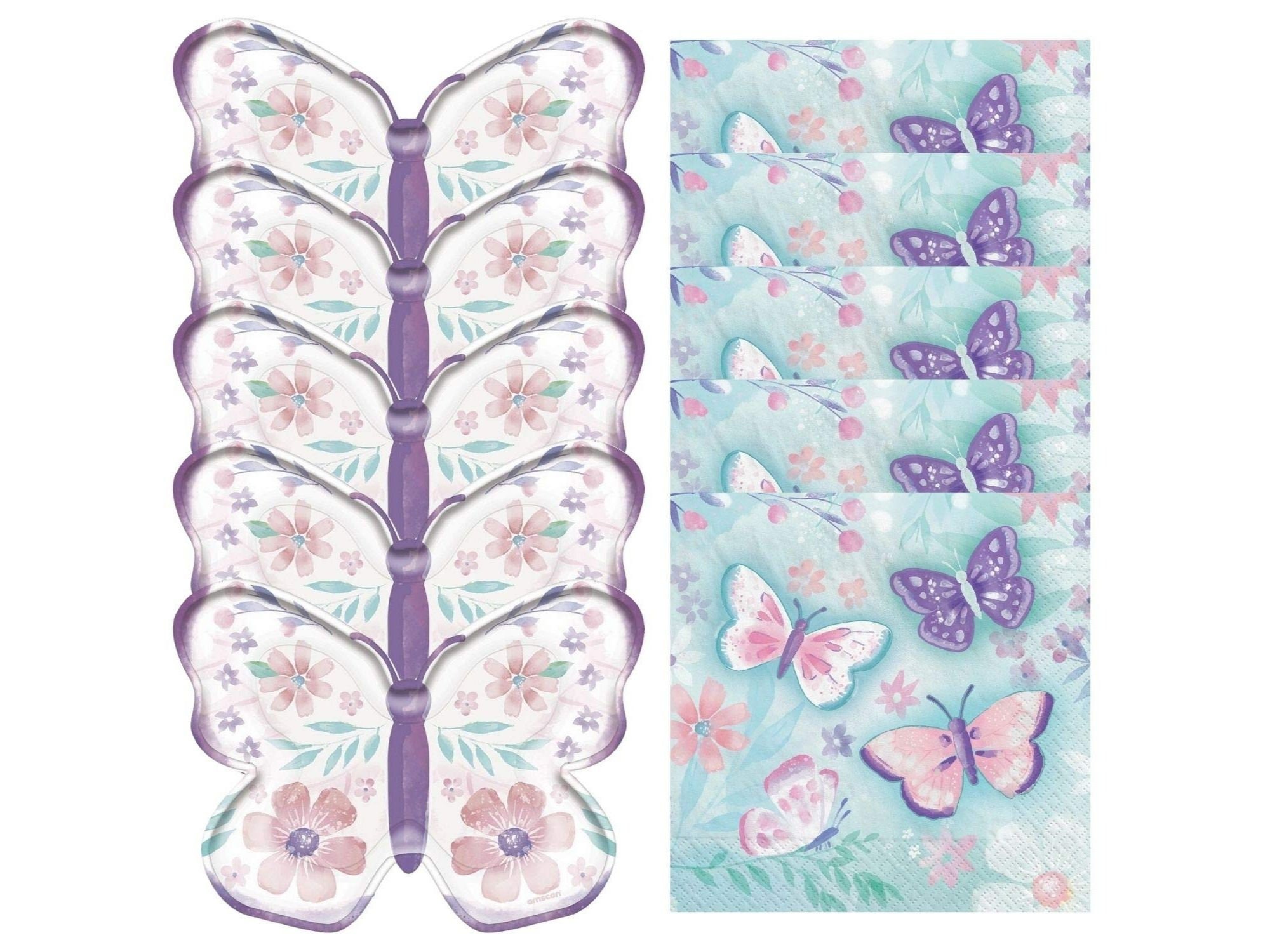 Butterfly Party Birthday Plates and Napkins Bundle Butterfly Etsy