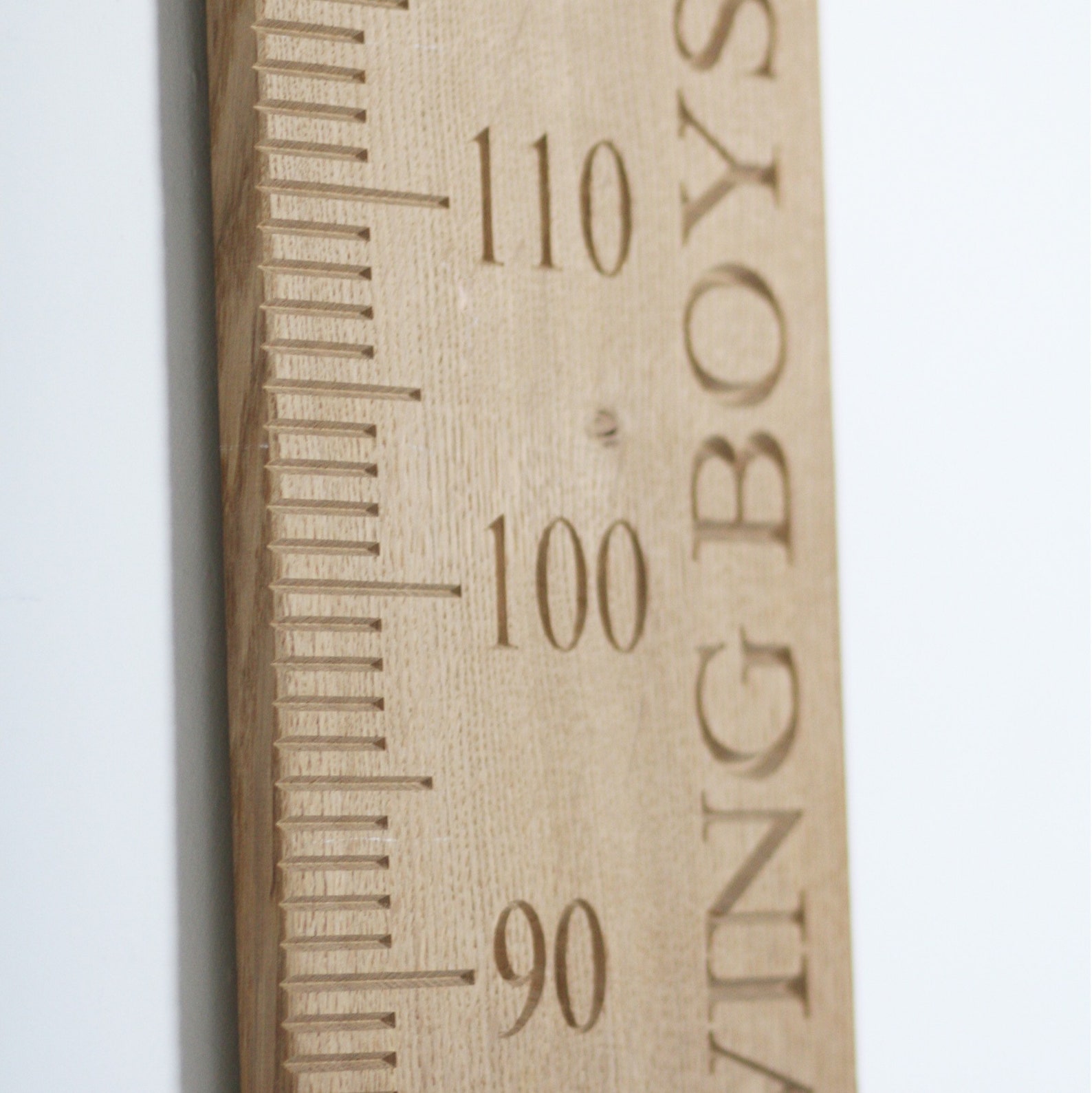Solid oak growth chart personalised height chart Etsy