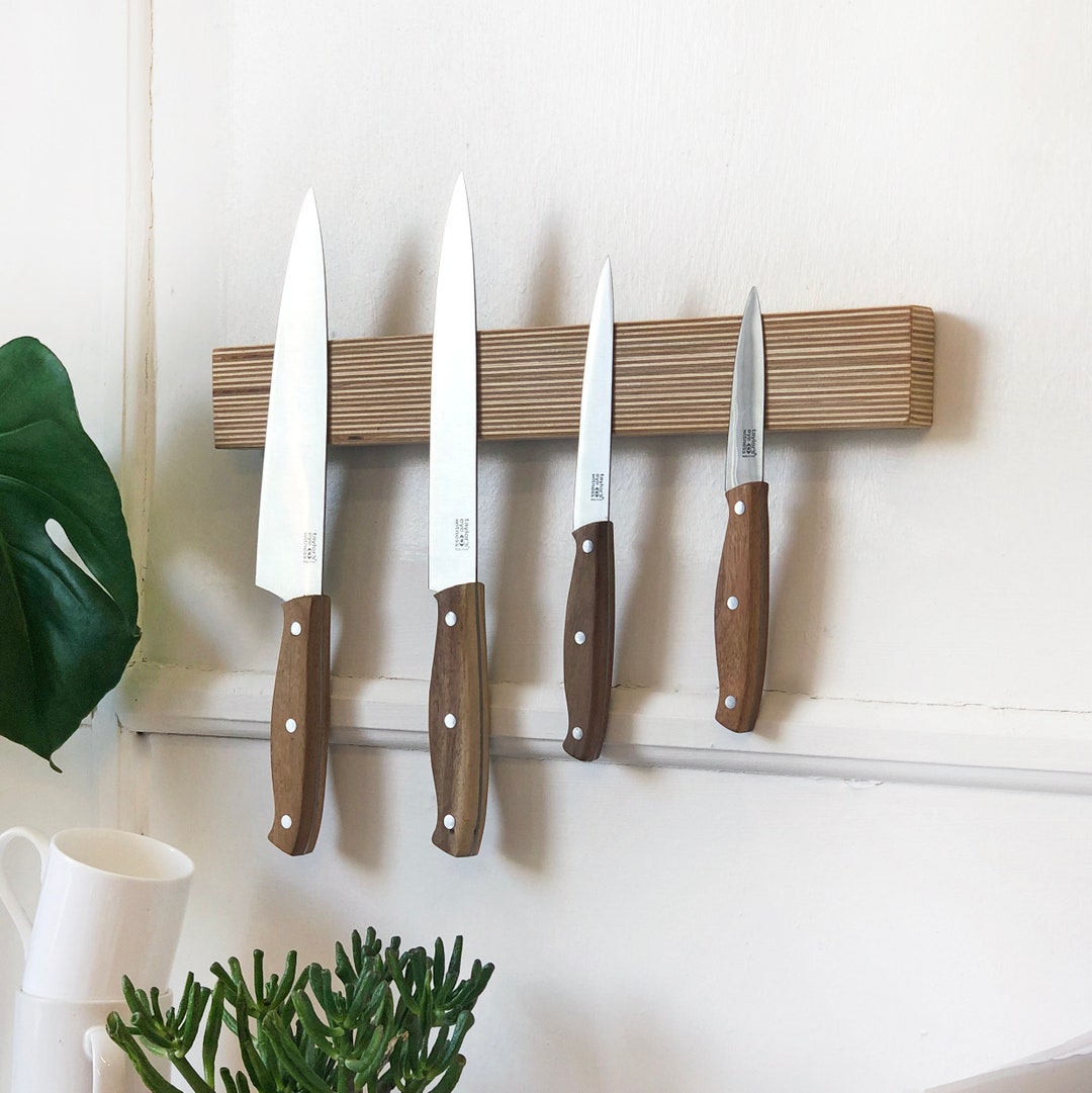 Birch Plywood Knife Rack End Grain Plywood Wooden Knife Rack Personalised Knife Rack Fifth