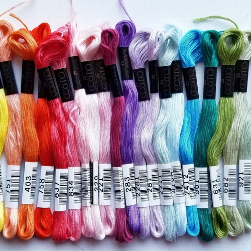 Lecien Cosmo Floss Bundle Cross Stitch Floss Sixstranded Etsy