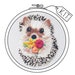 Hand Embroidery Kit: Hedgehog - floss, pre-printed fabric, 6 inch hoop, needles. Includes video tutorial. Cute DIY thread painting hoop art. 