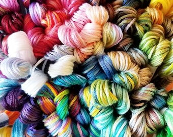 5000 series variegated floss from Lecien Cosmo. Single skein of specialty "seasons" hand embroidery floss, six-stranded cross stitch thread