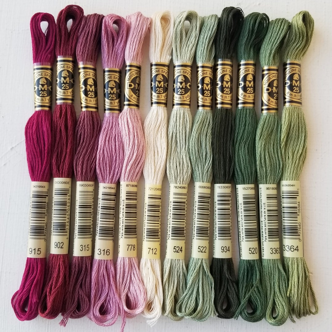 Hand Embroidery Floss Bundle, DMC Six-stranded Floss Skeins, Embroidery ...