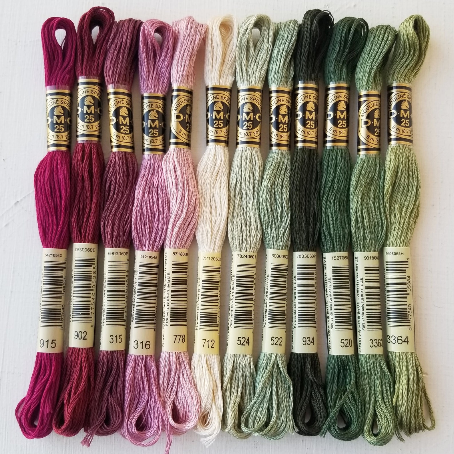 Hand Embroidery Floss Bundle, DMC Six-stranded Floss Skeins, Embroidery ...