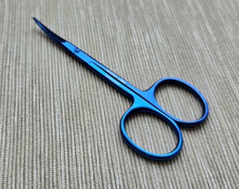 Blue Curved-tip Embroidery Scissors