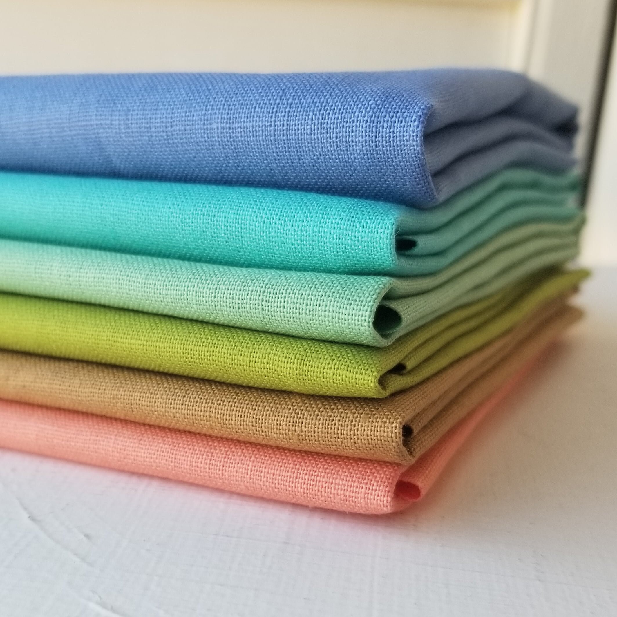 Kaufman Essex linen blend, Fat quarter pack of fabric for needlework,…