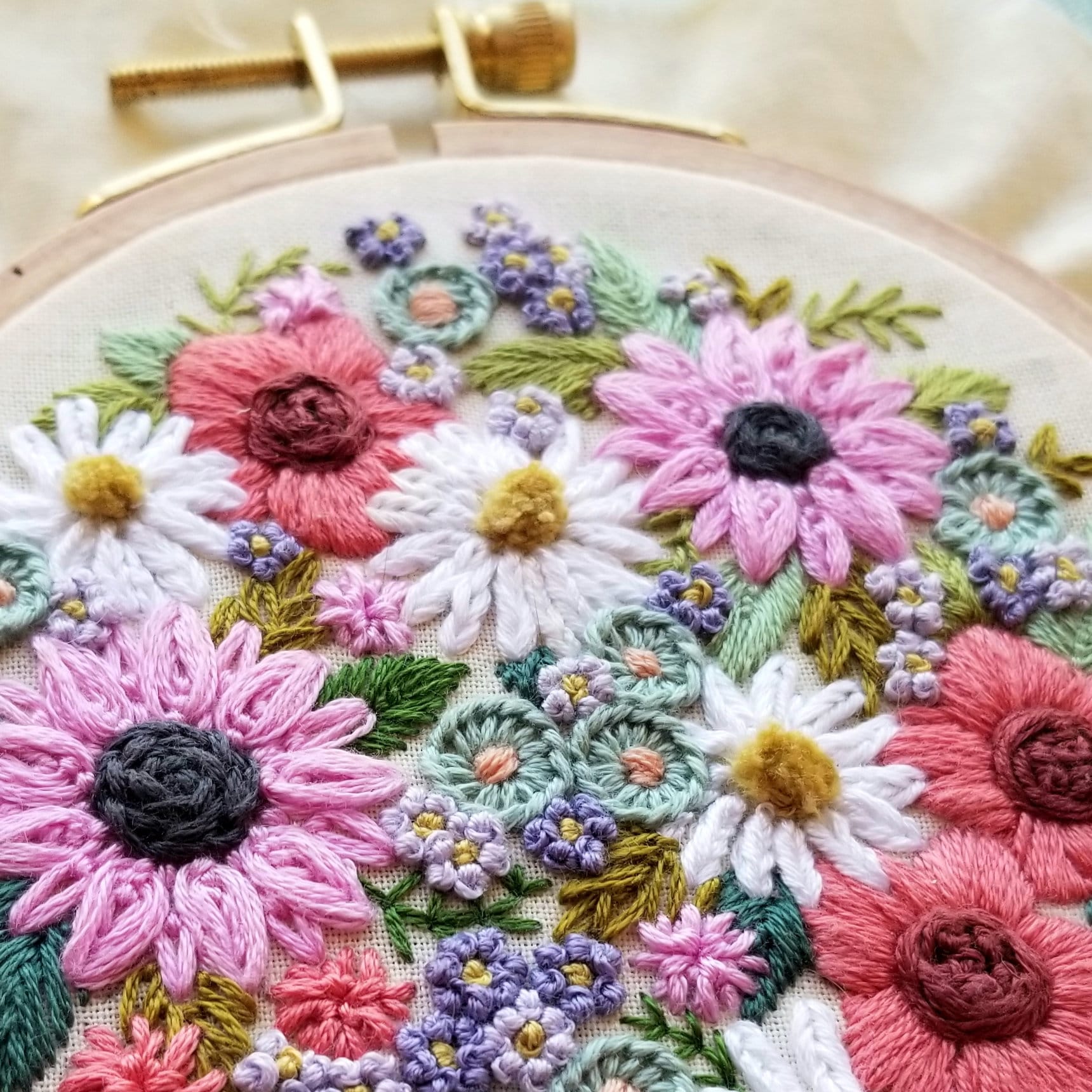 Retro Wildflower Sampler Hand Embroidery Pattern, Digital Download PDF ...