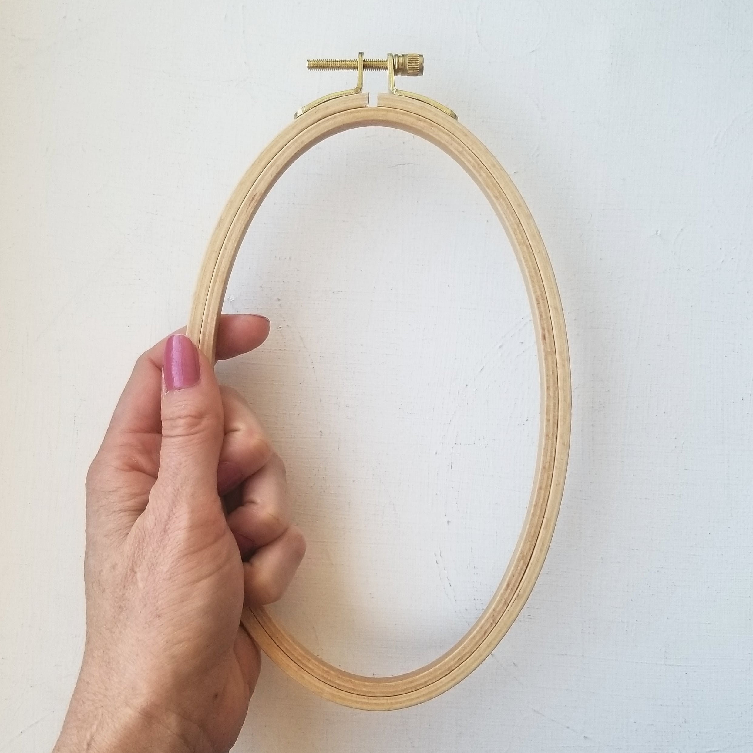 IKAIN Embroidery Hoop, 6 Pieces Bamboo Hoop Circle Cross Stitch