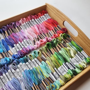 Lecien 8000 series variegated floss, Single skein of specialty &quot;seasons&quot; hand embroidery floss, six-stranded cross stitch thread