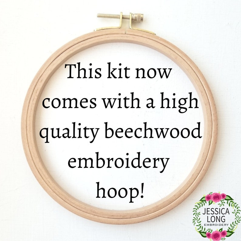 Floral Hand Embroidery Kit DIY: I am enough, Beginner Needlepoint Design and stitch guide, Modern Embroidery Pattern with Video Tutorial image 6