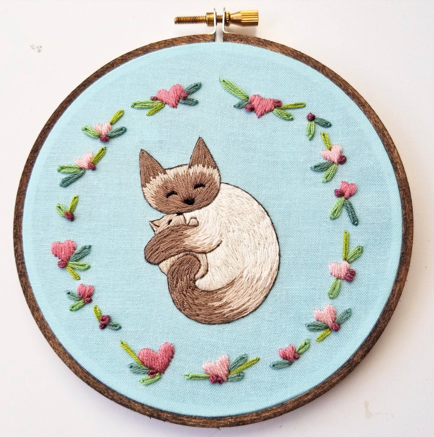 Cute Cats Digital Embroidery Pattern Thread Painting Tutorial PDF