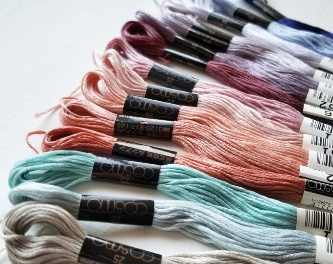 Cross Stitch Floss, Sixstranded Hand Embroidery Thread, Lecien Cosmo