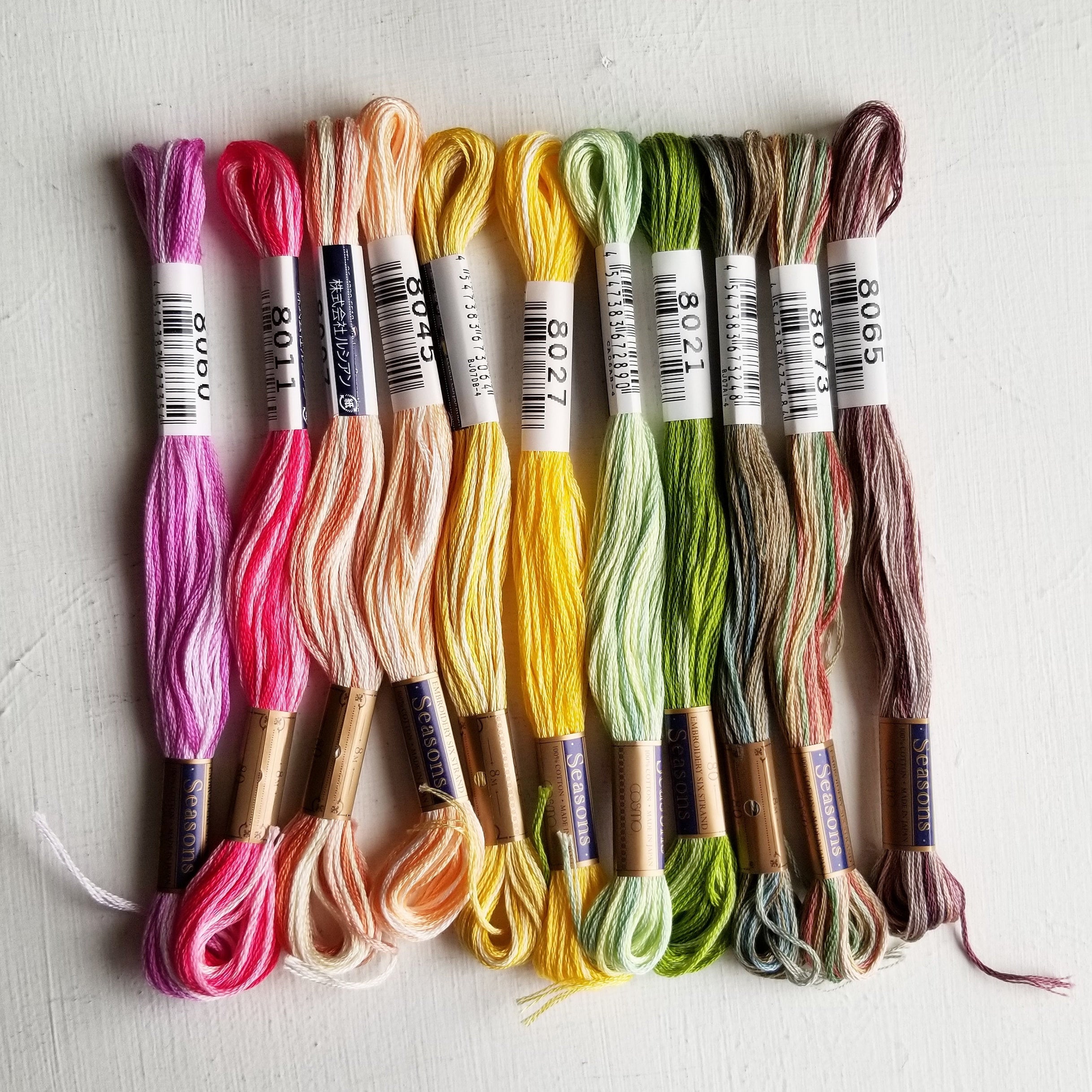 Bright colors bundle of cross stitch thread sixstranded Etsy