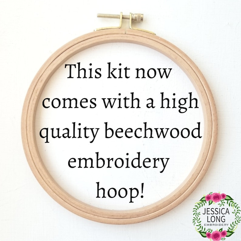 Autumn Birds embroidery hoop kit, crow embroidery pattern, fall seasonal craft project, fall leaves needlework design, self care gift image 3