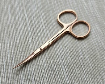 Copper Curved-tip Embroidery Scissors