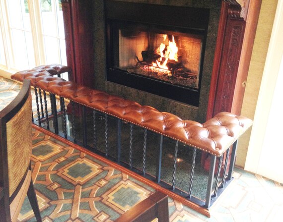 Fireplace Bench Club Fender Bench Seating Fireplace Etsy