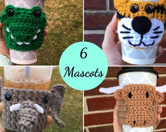 Crochet Animal Cup Cozy, Southern Football Team Gift