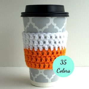 Crochet Cup Cozy, Customized Gifts, Coffee Themed Gift, Reusable Cup Sleeve, Travel Gifts, Tea Cozy, Iced Coffee Sleeve, Cold Drink Cozy