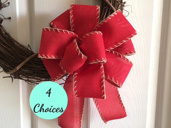 Burlap Wreath Bows Rustic Christmas Bows for Wreaths Lantern