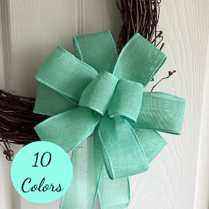 Burlap Farmhouse Decor Bows, Bows for Wreaths, Gift Bows, Rustic Decor, Ready Made Bow, Burlap Wreath Bow, Decorative Bows, Premade Bows