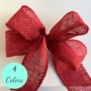 Jute Bows, Burlap Wreath Bows, Lantern Swag, Bows for Wreaths, Package Bows, Decorative Bows, Ready Made Bows, Gift Wrap Bows, Present Bow