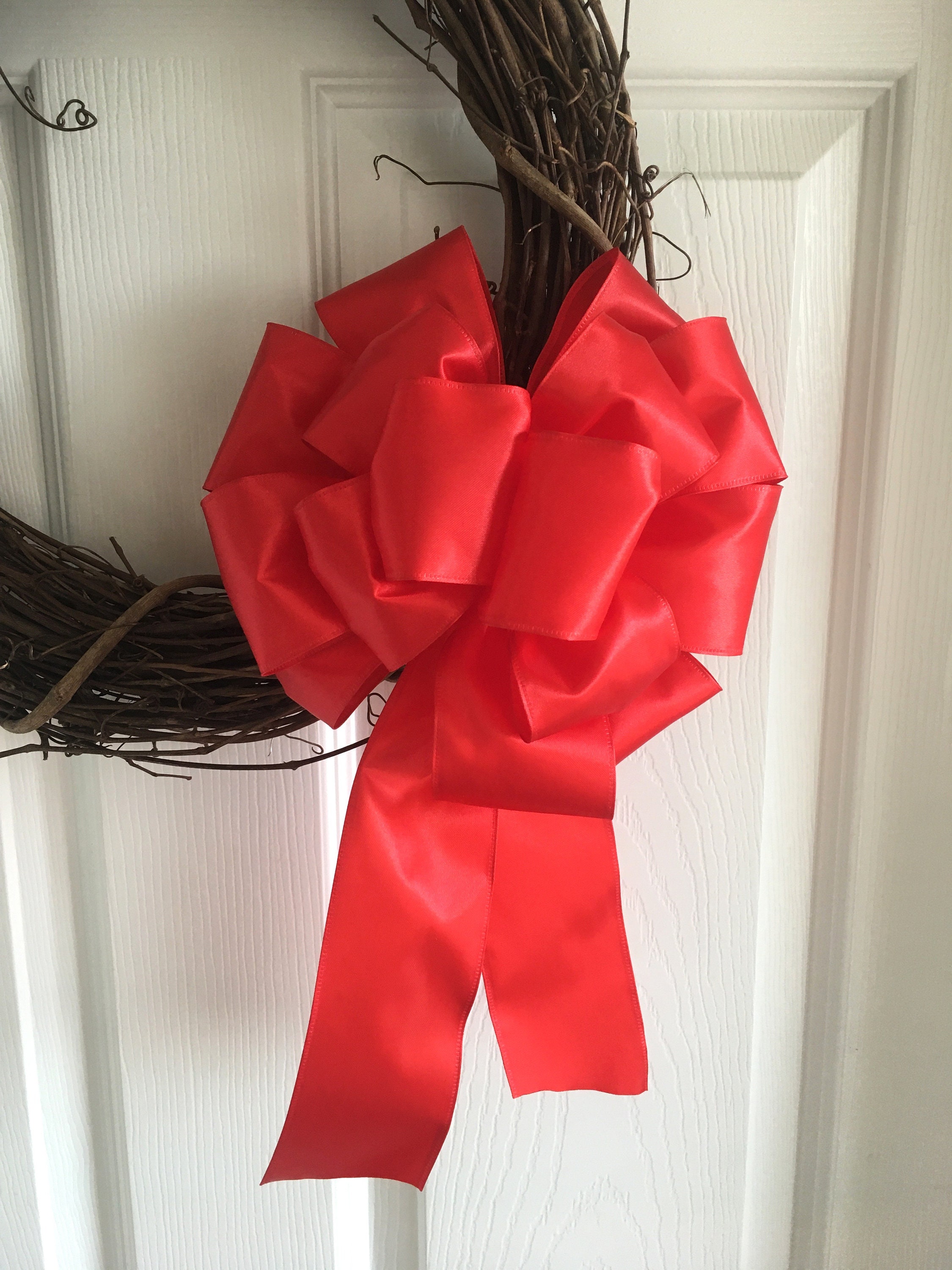 Bows for Wreaths Front Door Decor Ribbon Bows Ready Made Etsy