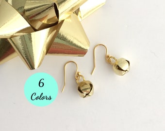 Jingle Bell Christmas Earrings, Festive Holiday Jewelry