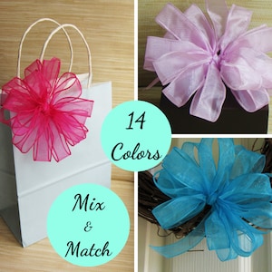 Gift Wrap Bows, Bows for Wreaths, Wedding Reception Decorations, Package Bows, Bag Bow, Premade Bows, Decorative Bows, Wreath Bows