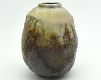 Wood fired textured vase