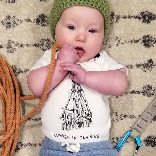 Rock Climber Organic Cotton Bodysuit Baby Toddler Infant Etsy