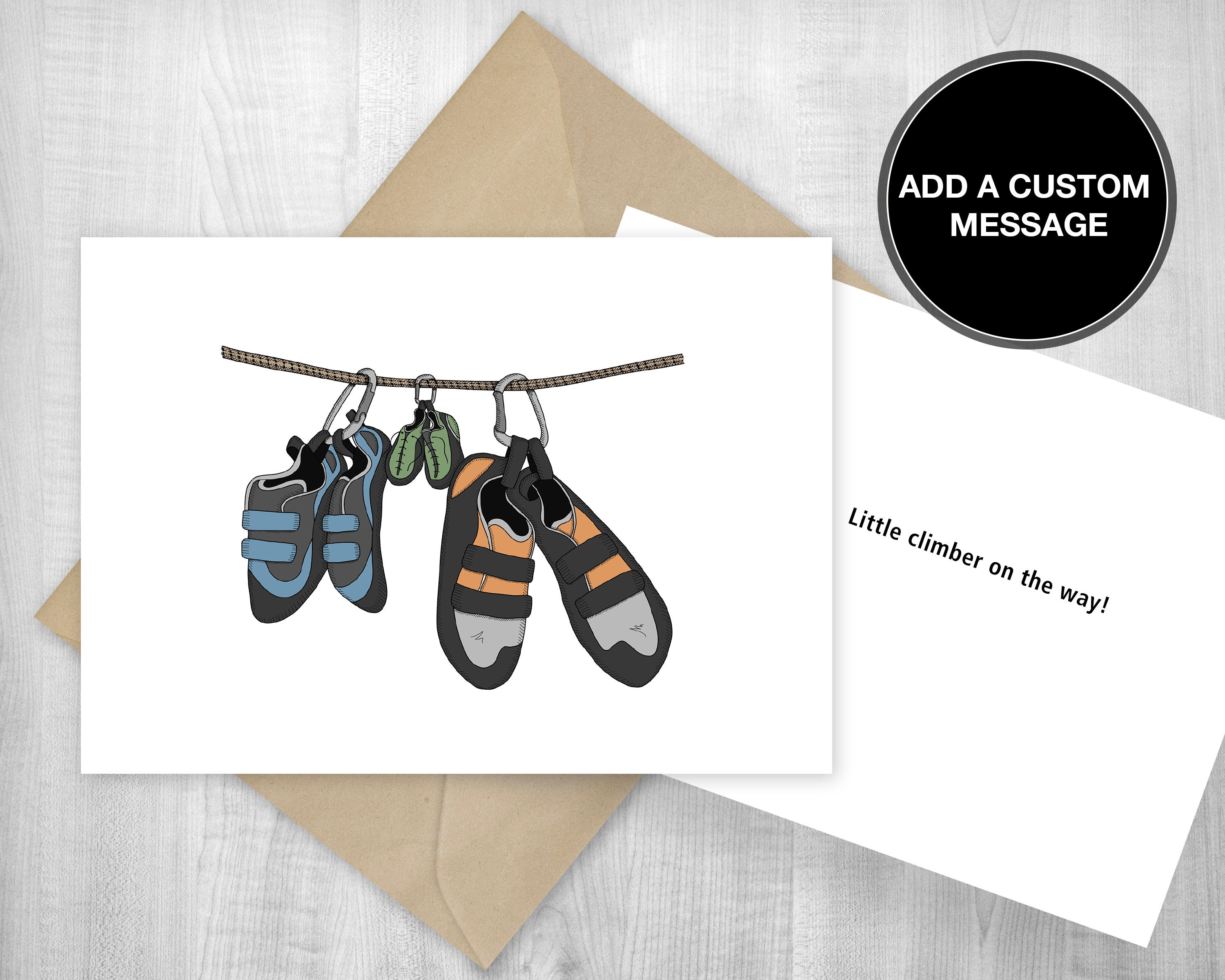 Baby Rock Climbing Shoes Card Greeting Card Print | Etsy