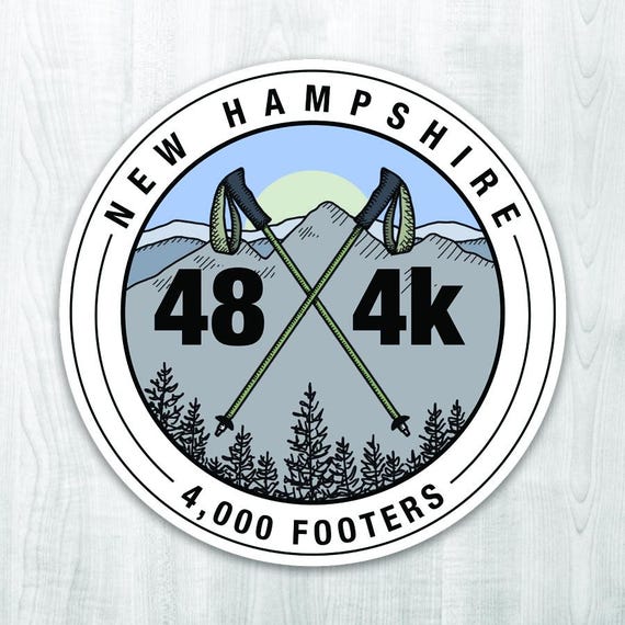 Magnet White Mountains 4,000 Footer NH, New Hampshire, Hiking