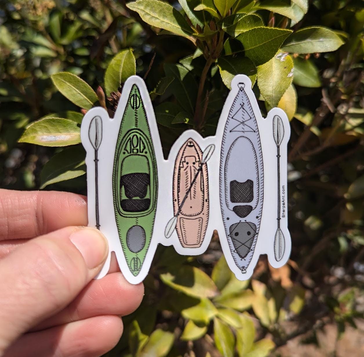 Family Kayaking Sticker - Kayak, Water Bottle Sticker, Car Decal, Lake ...