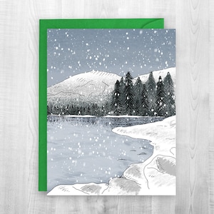 Paisaje de invierno, temporada de vacaciones, belleza, aventura, tarjeta de senderismo, cumbre, cumpleaños, Sherpa Ant, invierno, frío, tarjeta de vacaciones, juego de tarjetas