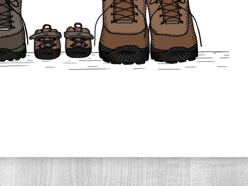 Baby Hiking Boots Card Greeting Card Mountaineering Gear Etsy