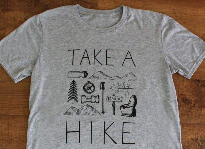 Men's Take a Hike Tri-blend Shirt Cotton Polyester | Etsy