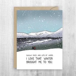 Carte Pour Les Fêtes L'hiver m'a amené à vous