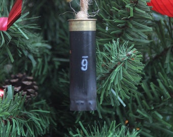 Black Shotgun shell ornament | Hunting shotshell headstamp Christmas tree decor| Bullet home decor | 12 Ga shotgun shell | Gift for Dad