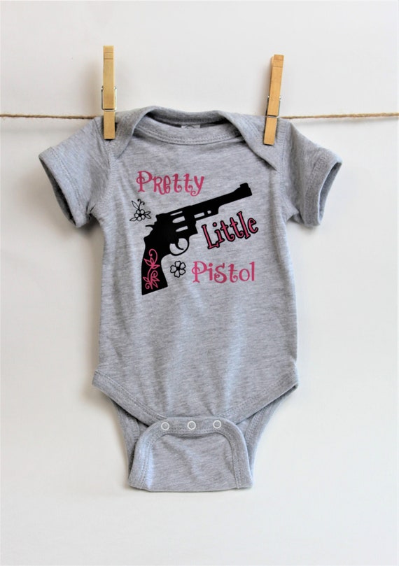 Infant Bodysuit Pretty Little Pistol Gun Lover's Gift Pistol Tee