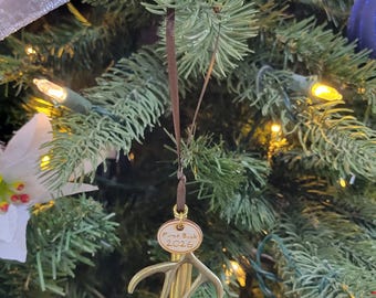 First Buck 2026 Bullet and Antler Hunting Christmas Tree Ornament
