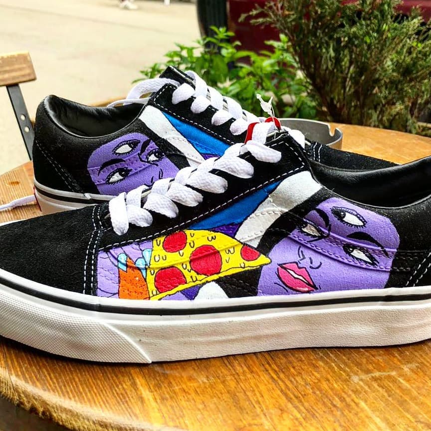 Vans Extraterrestre Skool Old Custom Pizza Chaussures dAqt0ZP