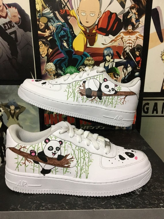Custom Nike Air Force one pandapanda bamboocustom sneakers | Etsy