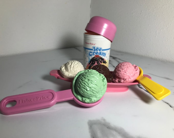 Vintage Fisher Price Ice Cream Set Etsy