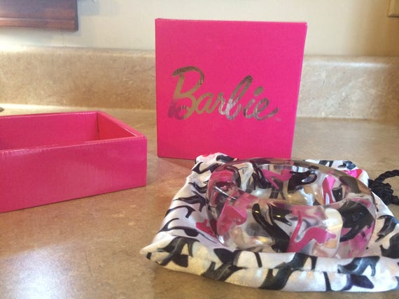 Lucite Barbie high heel shoes bangle bracelet