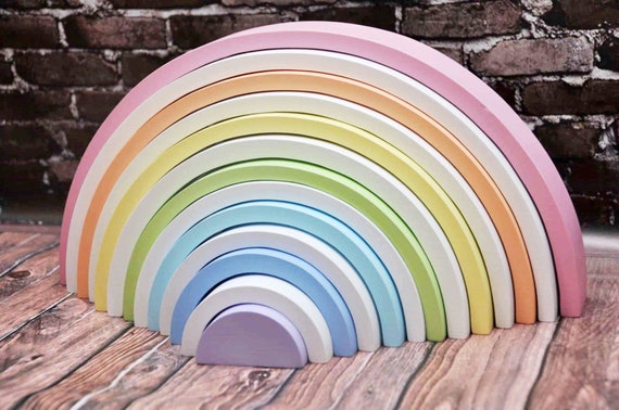pastel rainbow stacker
