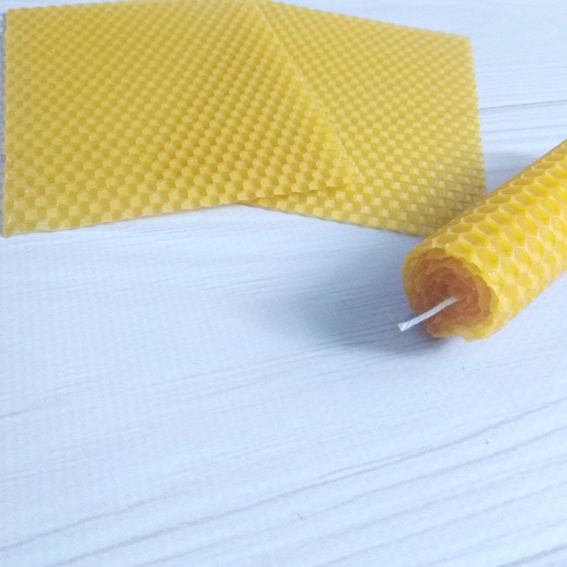 Natural Beeswax DIY Candle Kit 10 beeswax sheets 20x13 cm Etsy