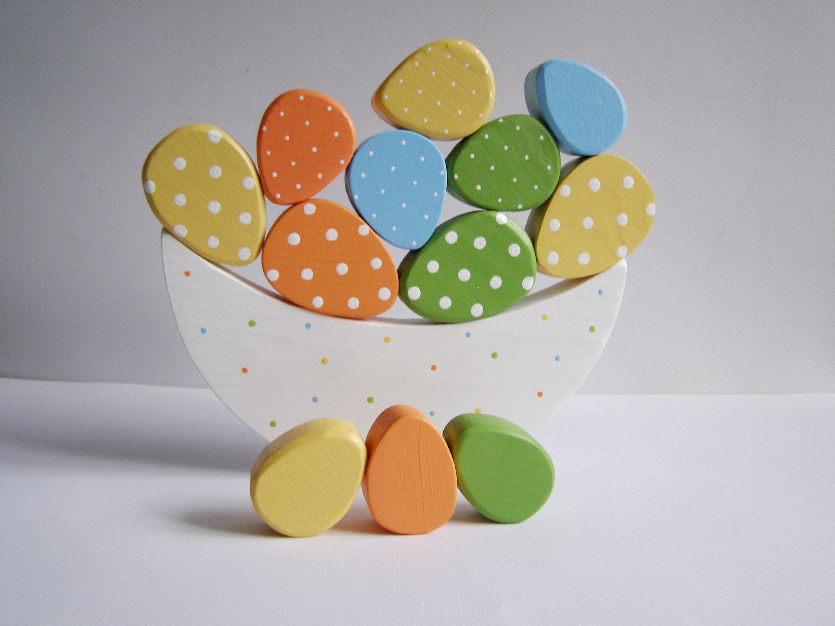 Easter Eggs Toy Balancing toy Wooden Stacking Toys Toddler Etsy