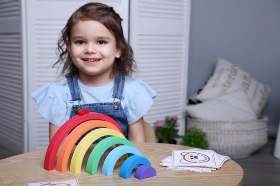 stackable wooden rainbow