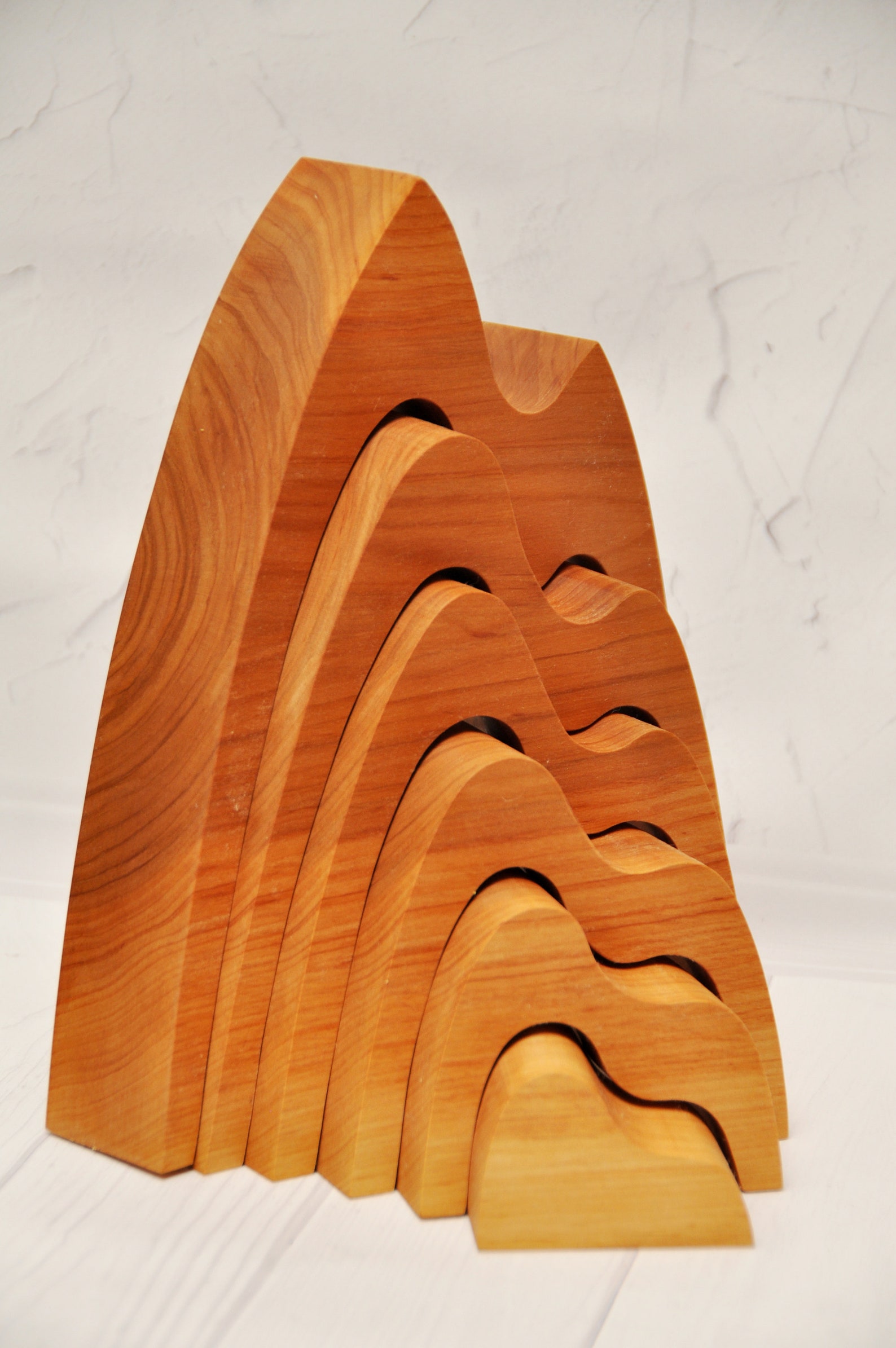 Large Mountain Stacker Wooden Arch Waldorf Toy Eco Toy Etsy