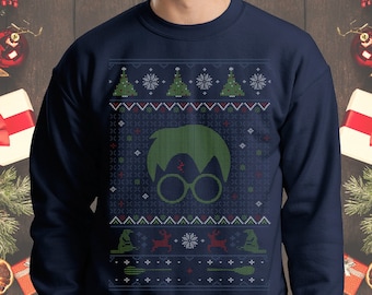 the boy who gifted ugly christmas sweater potter crewneck sweatshirt little wizard harry potter sweater hp christmas sweatshirt holiday gift - Harry Potter Ugly Christmas Sweater the boy who gifted ugly christmas sweater potter crewneck sweatshirt little wizard harry potter sweater hp christmas sweatshirt holiday gift - Harry Potter Ugly Christmas Sweater